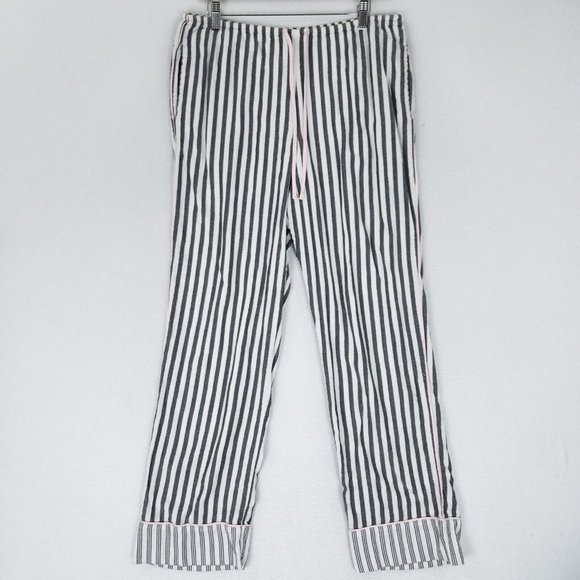 Victoria's Secret Other - Victorias Secret Pajama Pants Womens Medium Gray White Silver Striped Loungewear